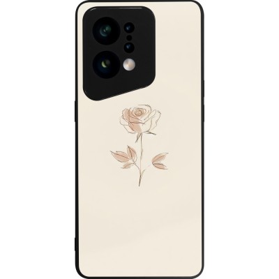 Coque OPPO Find X5 - Silicone rigide noir Sable Rose Minimaliste