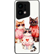 Coque OPPO Find X5 - Silicone rigide noir Saint Valentines Day 26 Cat Love