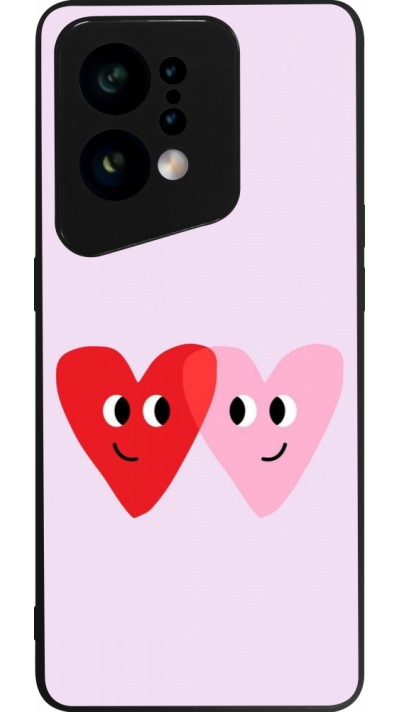 OPPO Find X5 Case Hülle - Silikon schwarz Saint Valentines Day 26 Heart