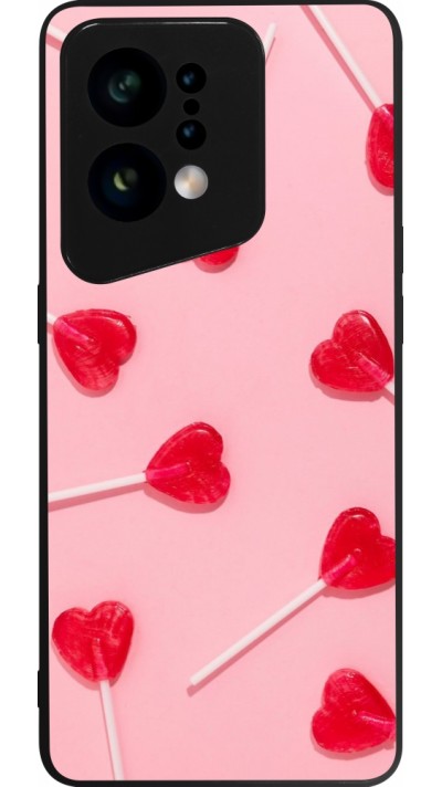 OPPO Find X5 Case Hülle - Silikon schwarz Saint Valentines Day 26 Lollipop