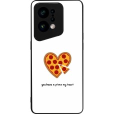 Coque OPPO Find X5 - Silicone rigide noir Saint Valentines Day 26 You have my pizza heart