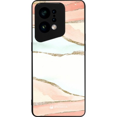 OPPO Find X5 Case Hülle - Silikon schwarz Shimmering Orange