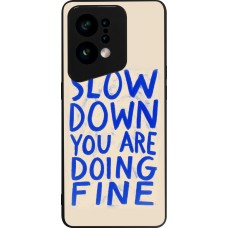 Coque OPPO Find X5 - Silicone rigide noir Slow down 2026