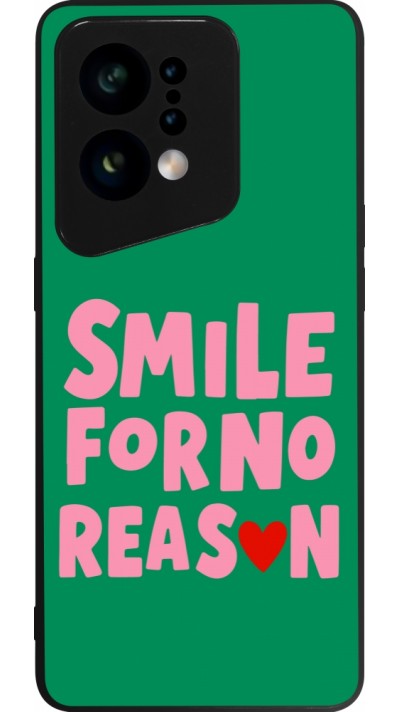 Coque OPPO Find X5 - Silicone rigide noir Smile for no reason 2026