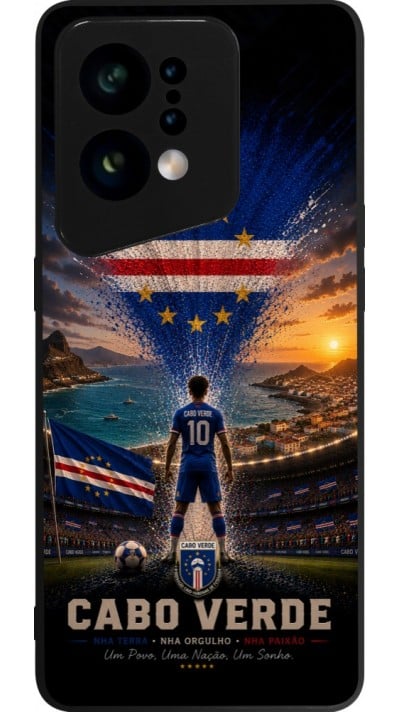 Coque OPPO Find X5 - Silicone rigide noir Football Cap-Vert splash 2026
