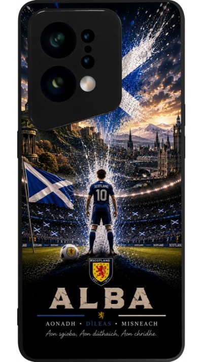Coque OPPO Find X5 - Silicone rigide noir Football Écosse splash 2026