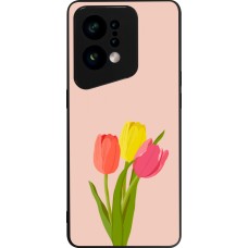 OPPO Find X5 Case Hülle - Silikon schwarz Spring 23 tulip trio