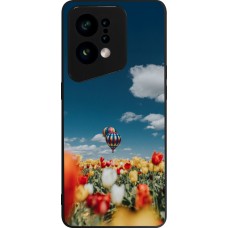 Coque OPPO Find X5 - Silicone rigide noir Hot air balloon Spring 2026