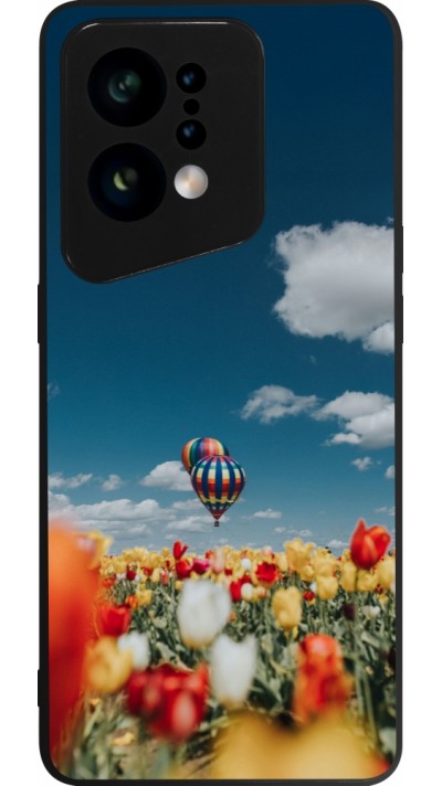 OPPO Find X5 Case Hülle - Silikon schwarz Hot air balloon Spring 2026