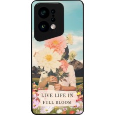 Coque OPPO Find X5 - Silicone rigide noir Live life in full moon Spring 2026