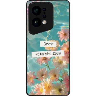 OPPO Find X5 Case Hülle - Silikon schwarz Summer 2025 Grow with the flow