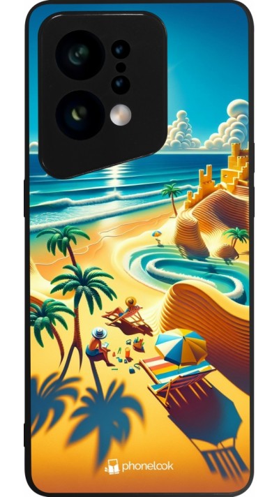 Coque OPPO Find X5 - Silicone rigide noir Sunset Breeze