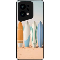 Coque OPPO Find X5 - Silicone rigide noir Summer surfboard 2025