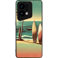 OPPO Find X5 Case Hülle - Silikon schwarz Surf Paradise