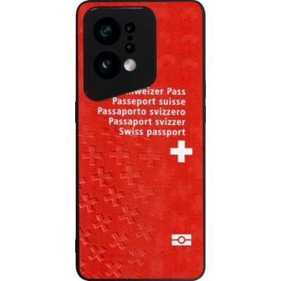 OPPO Find X5 Case Hülle - Silikon schwarz Swiss Passport