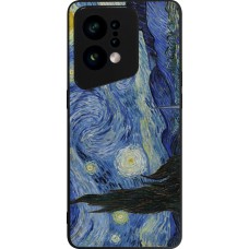 Coque OPPO Find X5 - Silicone rigide noir Tableau art - La Nuit étoilée - Van Gogh