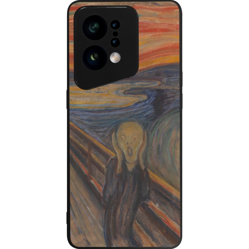 Coque OPPO Find X5 - Silicone rigide noir Tableau art - Le Cri - Edvard Munch