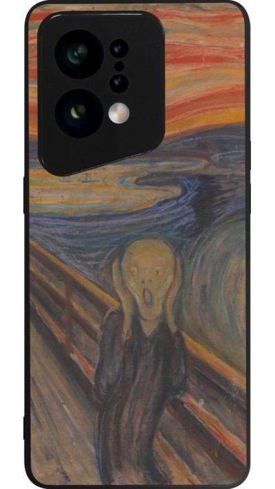Coque OPPO Find X5 - Silicone rigide noir Tableau art - Le Cri - Edvard Munch