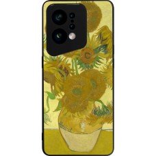 Coque OPPO Find X5 - Silicone rigide noir Tableau art - Les Tournesols - Van Gogh