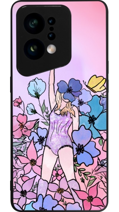 OPPO Find X5 Case Hülle - Silikon schwarz Taylor Swift Sketch - Pink