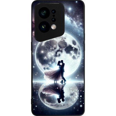 OPPO Find X5 Case Hülle - Silikon schwarz Valentin 2024 Liebe unter dem Mond