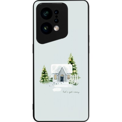 Coque OPPO Find X5 - Silicone rigide noir Winter 25 Cosy House