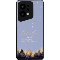Coque OPPO Find X5 - Silicone rigide noir Winter 25 Winter illustration of trees