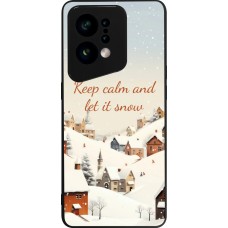 Coque OPPO Find X5 - Silicone rigide noir Winter 25 Winter Keep calm and let it snow