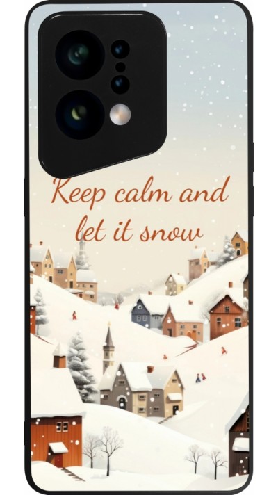 Coque OPPO Find X5 - Silicone rigide noir Winter 25 Winter Keep calm and let it snow