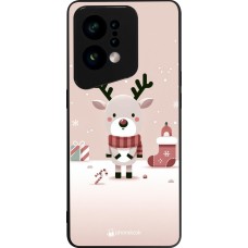 OPPO Find X5 Case Hülle - Silikon schwarz Weihnachten 2023 Choupinette Rentier