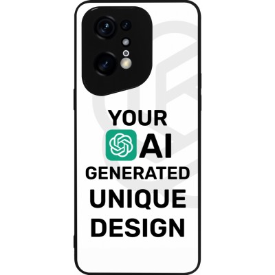 OPPO Find X5 Pro Case Hülle - Silikon schwarz AI generated