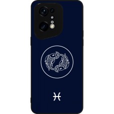 OPPO Find X5 Pro Case Hülle - Silikon schwarz Astrologie Fische