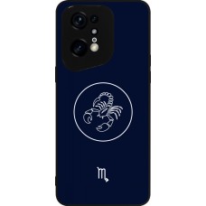 Coque OPPO Find X5 Pro - Silicone rigide noir Astrologie Scorpion