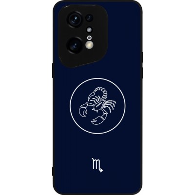 Coque OPPO Find X5 Pro - Silicone rigide noir Astrologie Scorpion