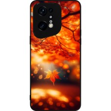OPPO Find X5 Pro Case Hülle - Silikon schwarz Herbst Magisch Orange