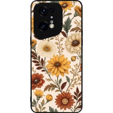 OPPO Find X5 Pro Case Hülle - Silikon schwarz Autumn 25 Flower pattern