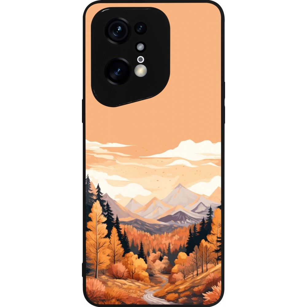 OPPO Find X5 Pro Case Hülle - Silikon schwarz Autumn 25 Mountains