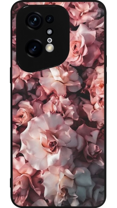 OPPO Find X5 Pro Case Hülle - Silikon schwarz Beautiful Roses