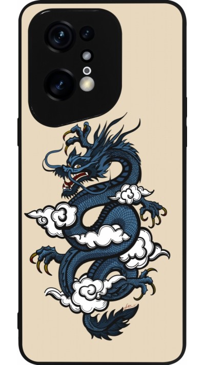 OPPO Find X5 Pro Case Hülle - Silikon schwarz Blue Dragon Tattoo