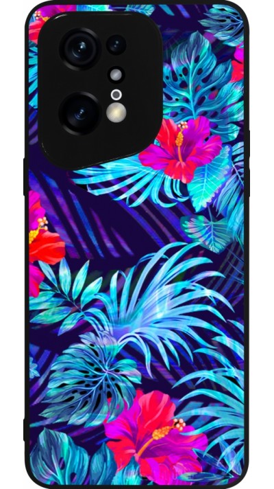 OPPO Find X5 Pro Case Hülle - Silikon schwarz Blue Forest