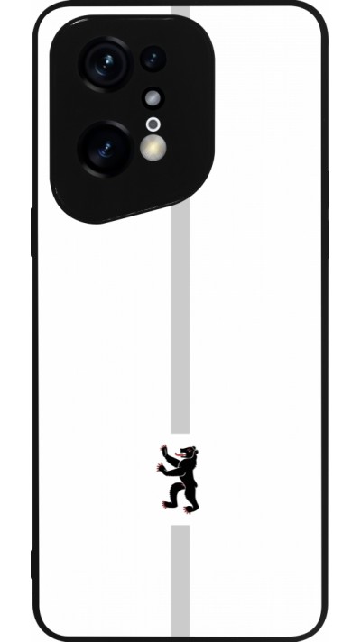 Coque OPPO Find X5 Pro - Silicone rigide noir Canton AI blanc