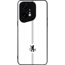Coque OPPO Find X5 Pro - Silicone rigide noir Canton AR blanc
