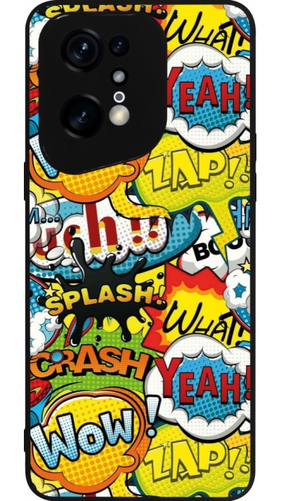 OPPO Find X5 Pro Case Hülle - Silikon schwarz Cartoons slogans