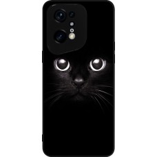 OPPO Find X5 Pro Case Hülle - Silikon schwarz Cat eyes