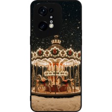 Coque OPPO Find X5 Pro - Silicone rigide noir Christmas 25 Carousel