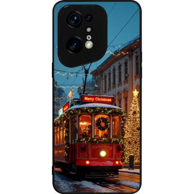 Coque OPPO Find X5 Pro - Silicone rigide noir Christmas 25 Xmas Train