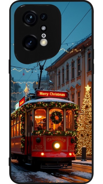 OPPO Find X5 Pro Case Hülle - Silikon schwarz Christmas 25 Xmas Train