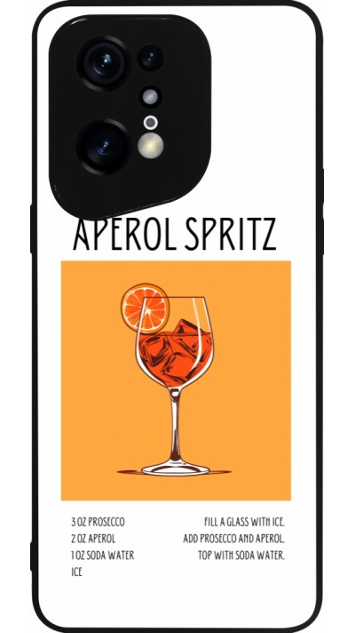OPPO Find X5 Pro Case Hülle - Silikon schwarz Cocktail Rezept Aperol Spritz