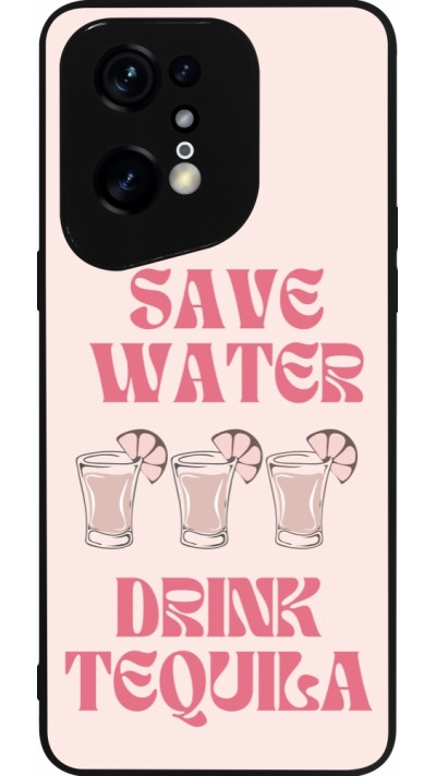 OPPO Find X5 Pro Case Hülle - Silikon schwarz Cocktail Save Water Drink Tequila