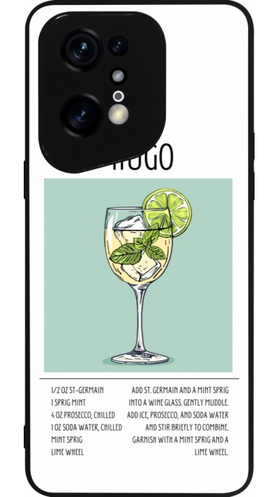 OPPO Find X5 Pro Case Hülle - Silikon schwarz Cocktail Rezept Hugo